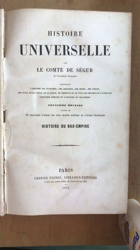 Histoire Universelle - Le Comte De Segur (bb4)