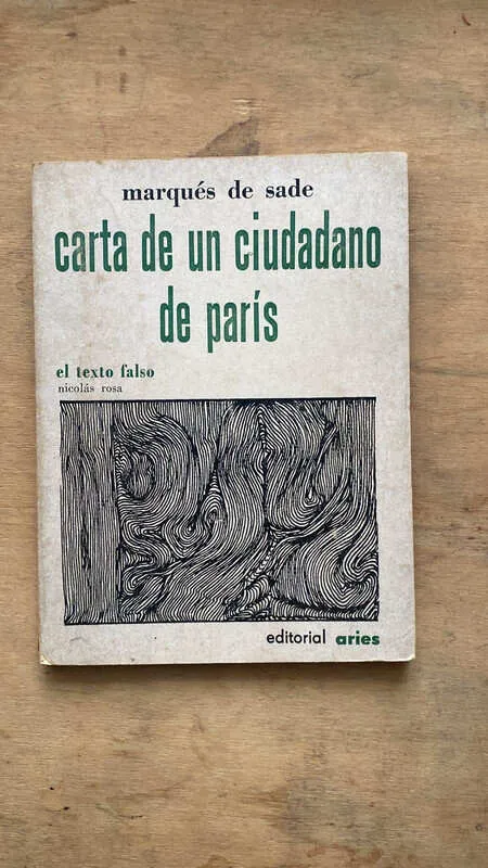 Carta De Un Ciudadano De Paris - Marques De Sade (c2)