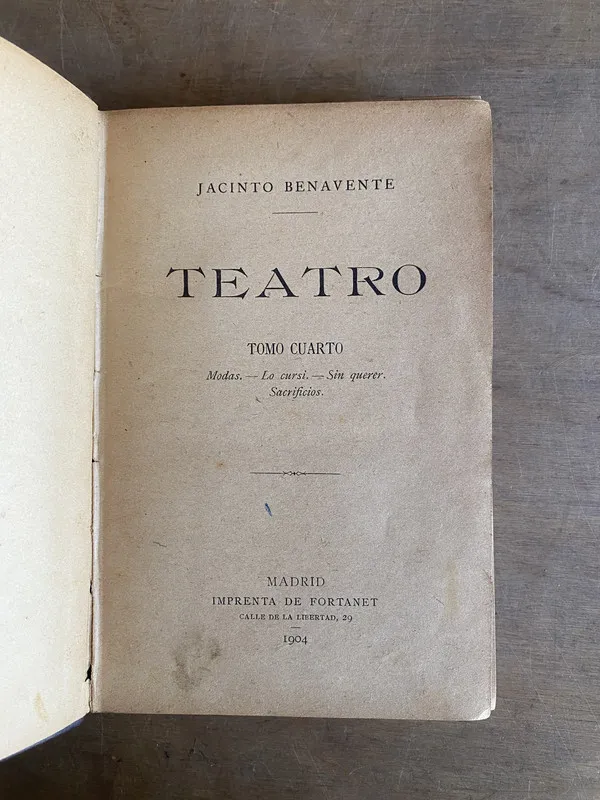 Teatro - Benavente, Jacinto (2k4)