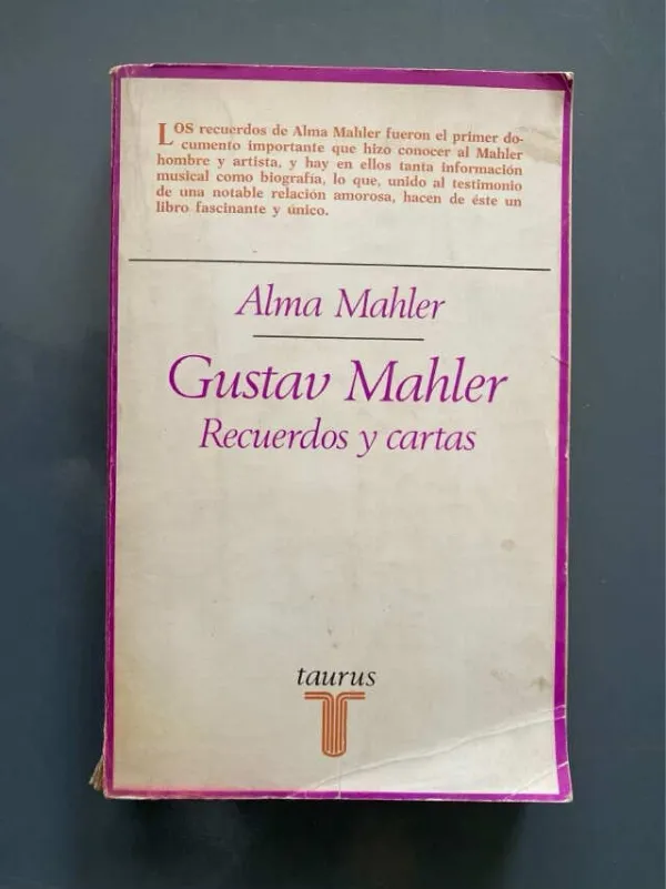 Tapa de Recuerdos Y Cartas De Gustav Mahler - Mahler; Mitchell (G3)