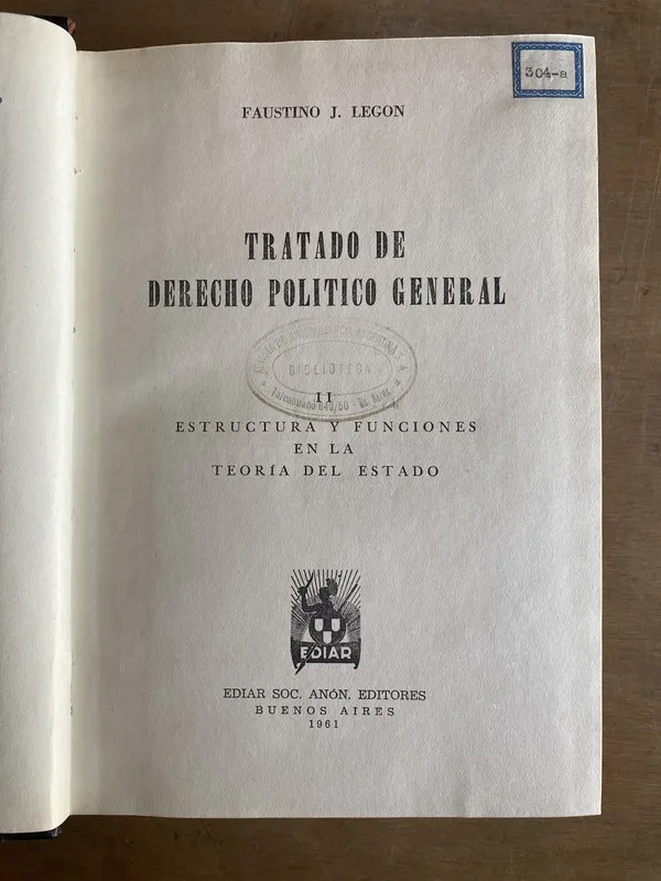 Tratado de derecho politico general - Legon (2m3)