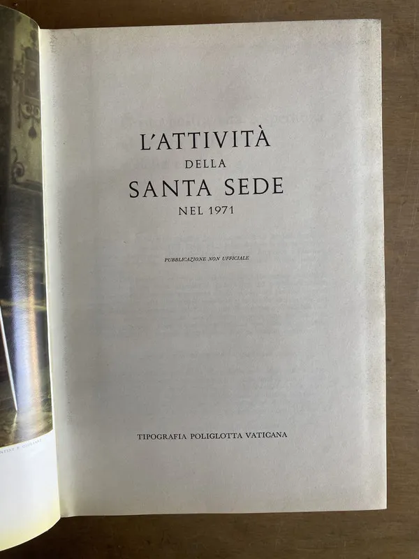L'attivita della santa sede nel 1971 - (2m3)