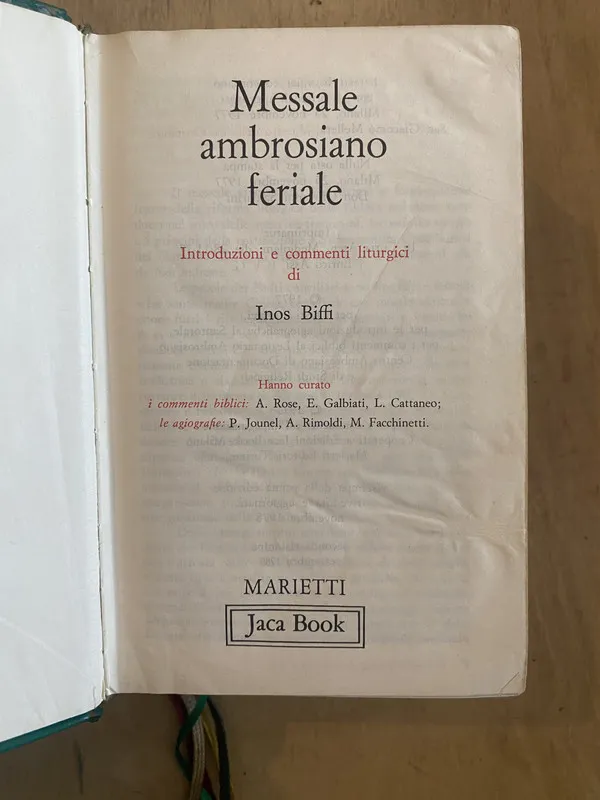 Messale ambrosiano feriale - Biffi Inos (p4)