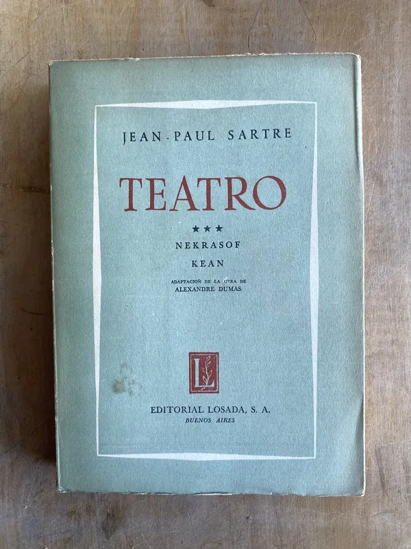 Tapa de Teatro Nekrasof; Kean- Sartre Jean P. (p5)