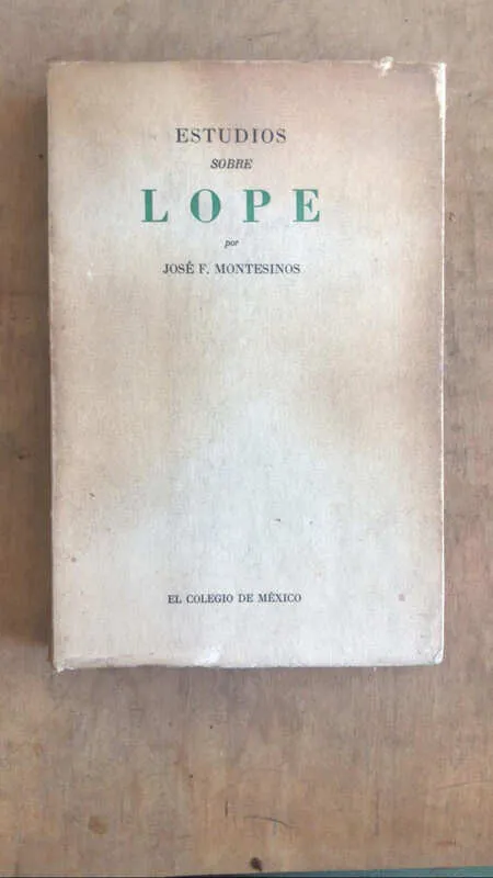 Estudios Sobre Lope - Montesinos, Jose F. (dd4)