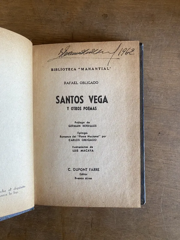 Santos Vega y otros poemas - Obligado Rafael (2v3)