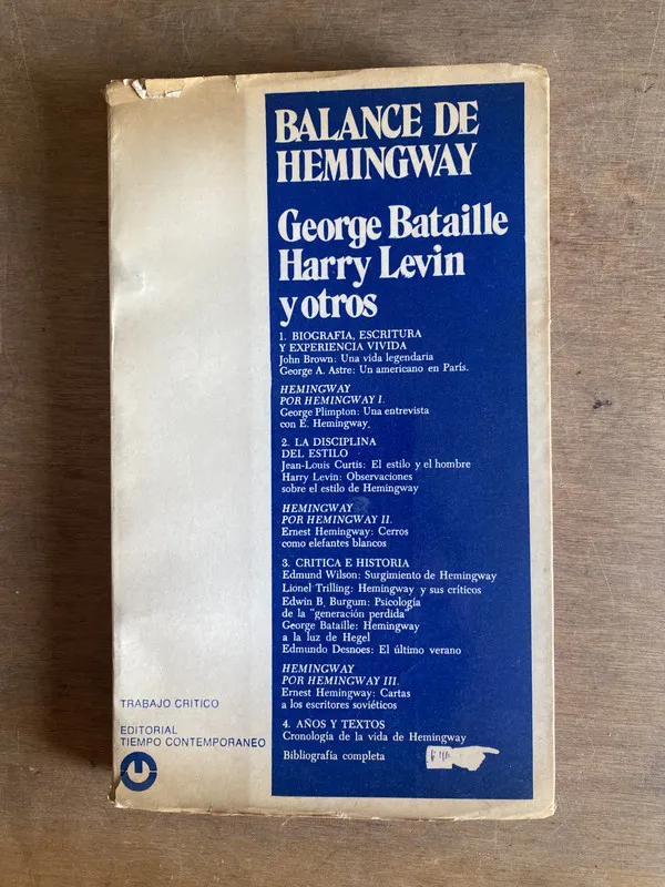 Balance de Hemingway - Bataille (2a1)