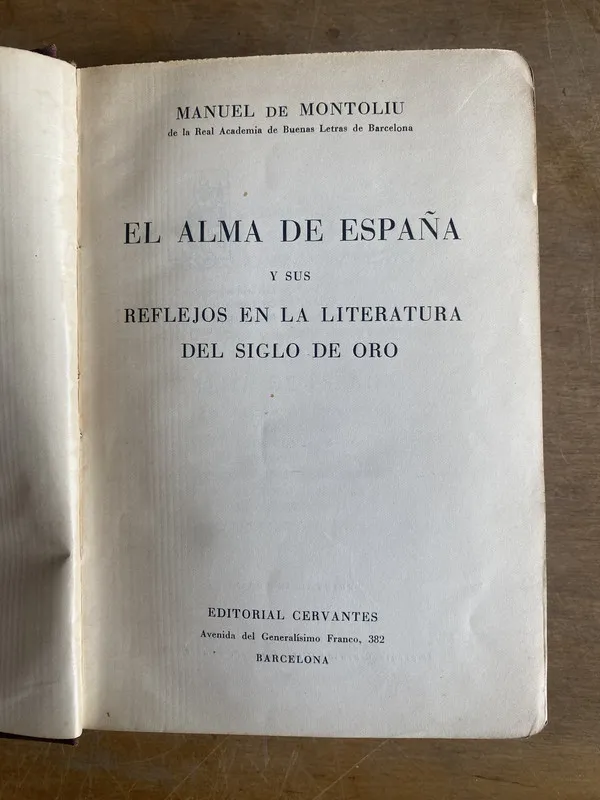 alma de España y sus reflejos en la - De Montoliu (2b1)