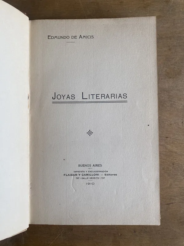 Joyas Literarias- De Amicis Edmundo (2e4)