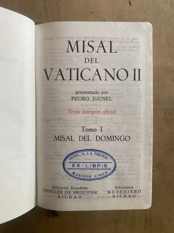 Misal del vaticano II - Jounel Pedro (z5)