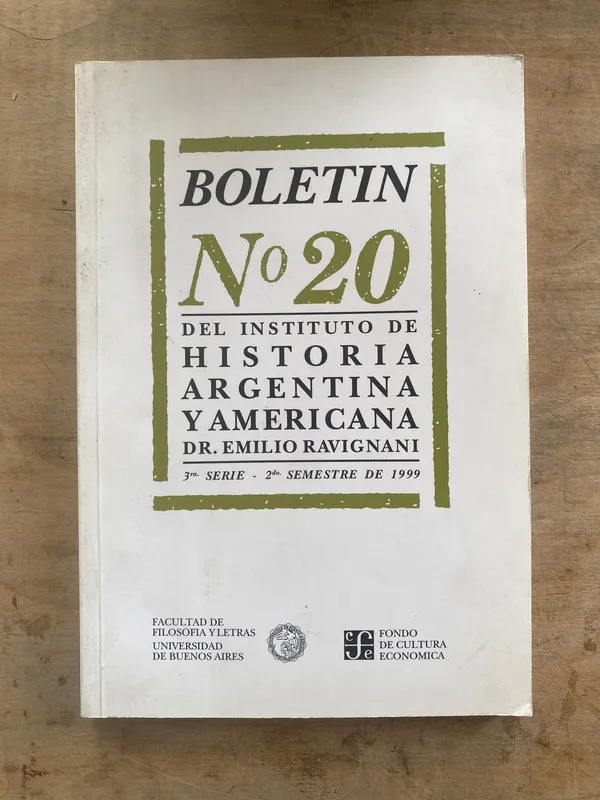 Boletin N 20 del instituto de historia argentina y - (j2)