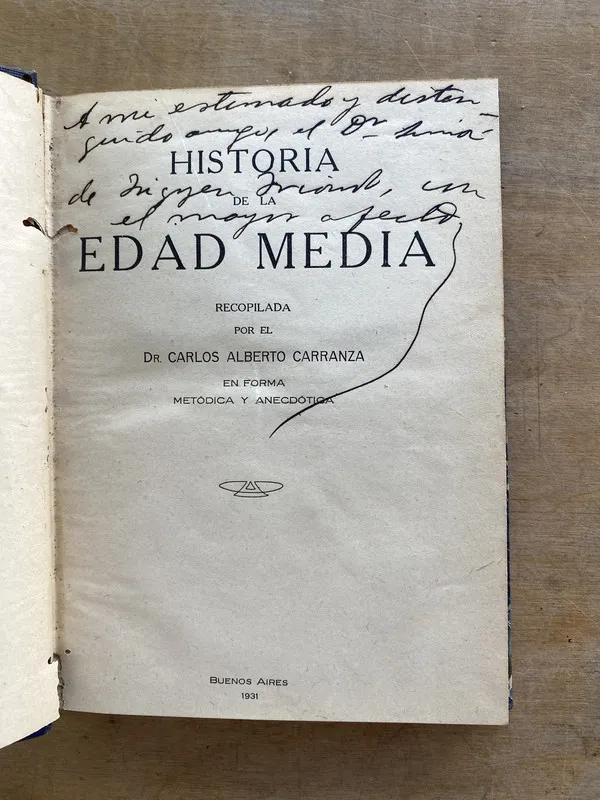 Tapa de Historia de la edad media - Dr. Carranza (dd6)