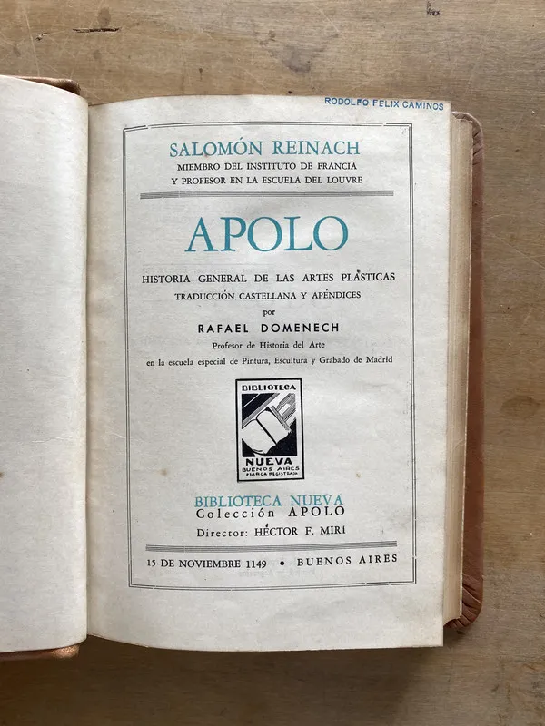 Apolo: historia general de las artes - Reinach (mm1)