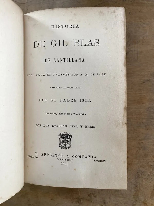 Historia de Gil Blas de Santillana - Le Sage A. R. (mm3)
