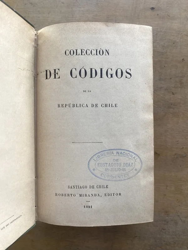 Coleccion de codigos de la Republica de Chile - (mm3)