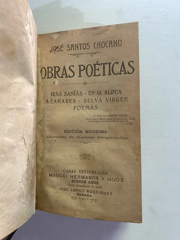 Obras poeticas - Chocano Jose Santos (4b1)