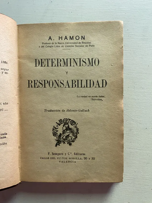Tapa de Determinismo y responsabilidad - Hamon A. (4b1)