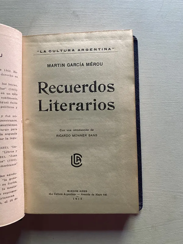 Recuerdos literarios - Garcia Merou Martin (4b6)