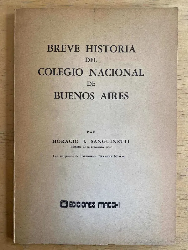 Breve Historia Del Colegio Nacional d Bs As- Sanguinetti (G3