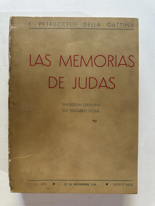 Las memorias de Judas - Petruccelli della Gattina (4A3)