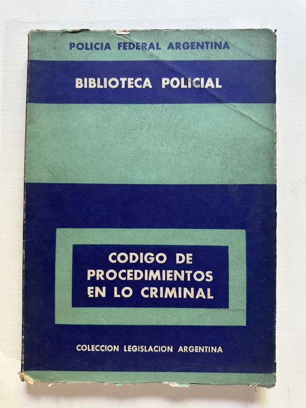 Tapa de Codigo de procedimientos en lo criminal - — (4A2)