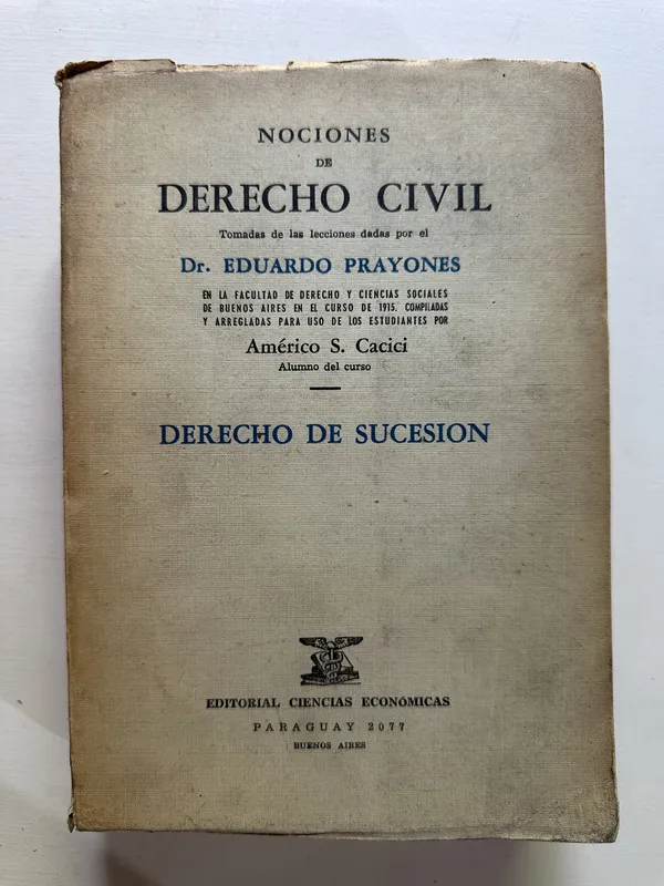 Nociones de derecho civil - Prayones (4A1)