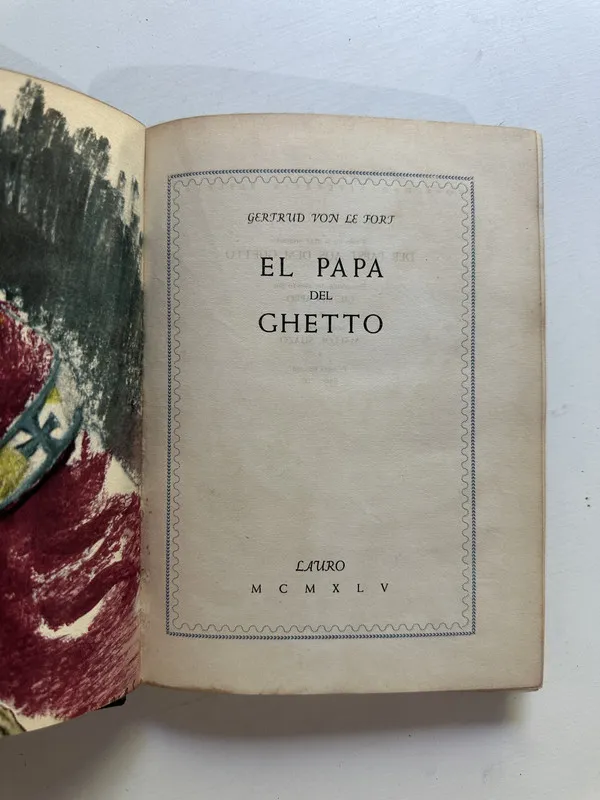 El papa del ghetto - von Le Fort Gertrud (4B5)