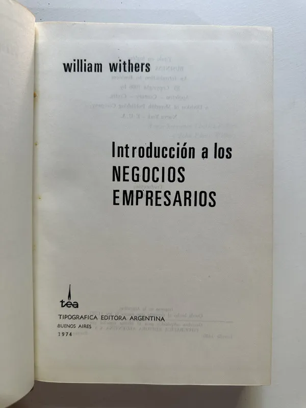 Introduccion a los negocios empresarios - Withers (4B5)