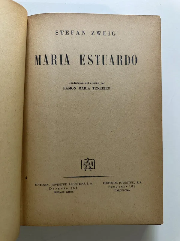 Tapa de Maria Estuardo - Zweig Stefan (4B5)