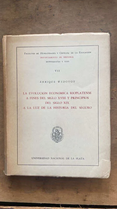 Tapa de La Evolucion Economica Rioplatense - Wedovoy (hh2)