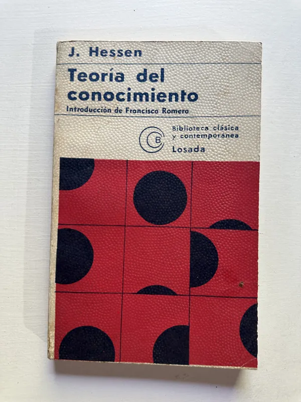 Tapa de Teoria del conocimiento - Hessen Johannes (4G4)