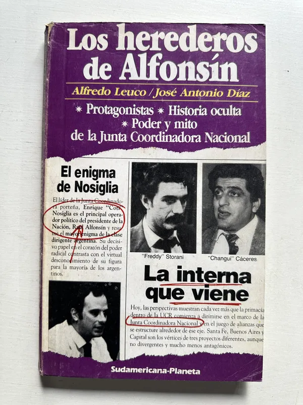 Tapa de Los herederos de Alfonsin - Leuco (4H6)