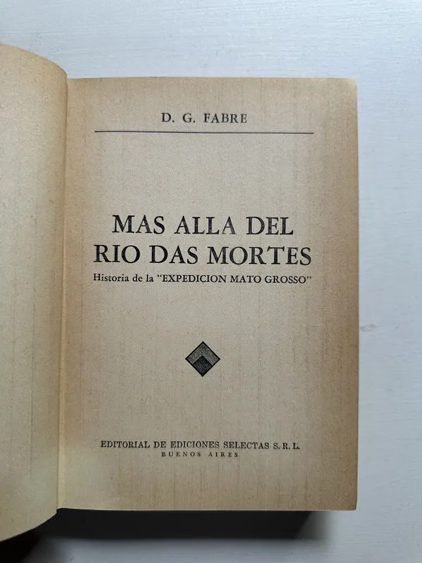 Mas alla del rio das mortes - Fabre D. G. (4i5)