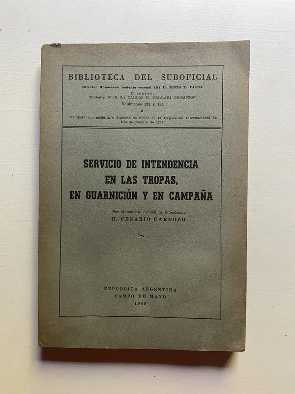 Servicio de intendencia en las tropas, en - Cardozo (4d7)