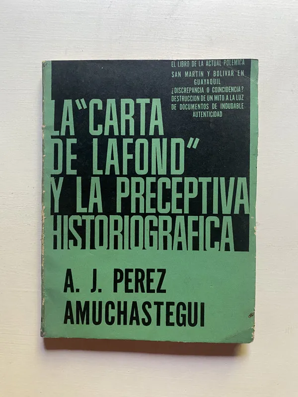 Tapa de La carta de lafond y la preceptiva- Pérez Amuchastegui (4d7