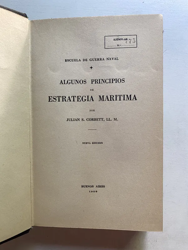 Tapa de Algunos principios de estrategia - Corbett LL. M. (4d4)