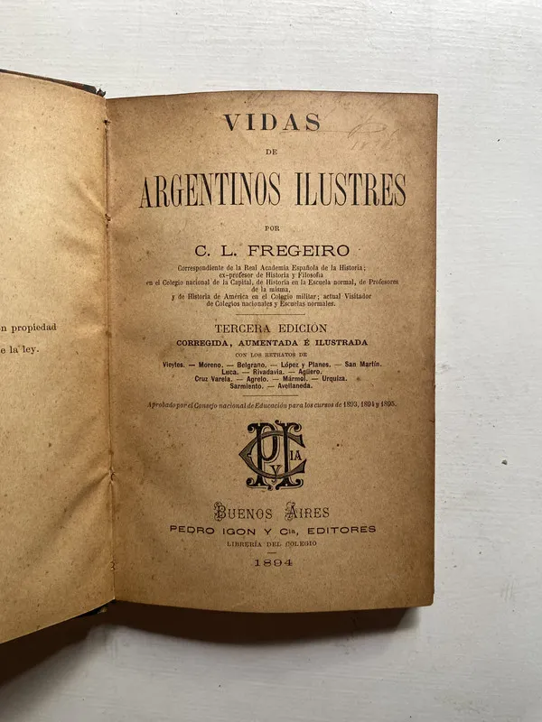 Vidas de argentinos ilustres - Fregeiro C. L. (4d4)