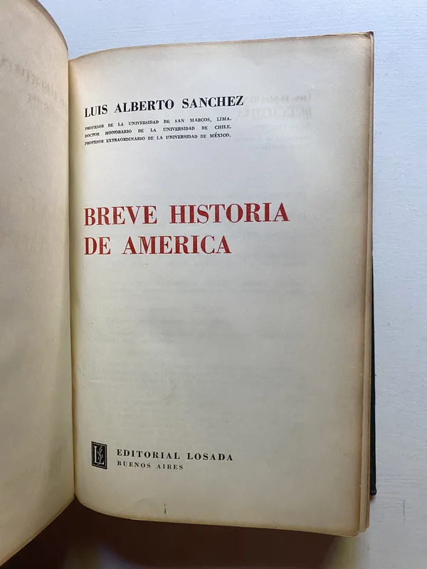 Breve historia de america - Sanchez Luis Alberto (4d3)