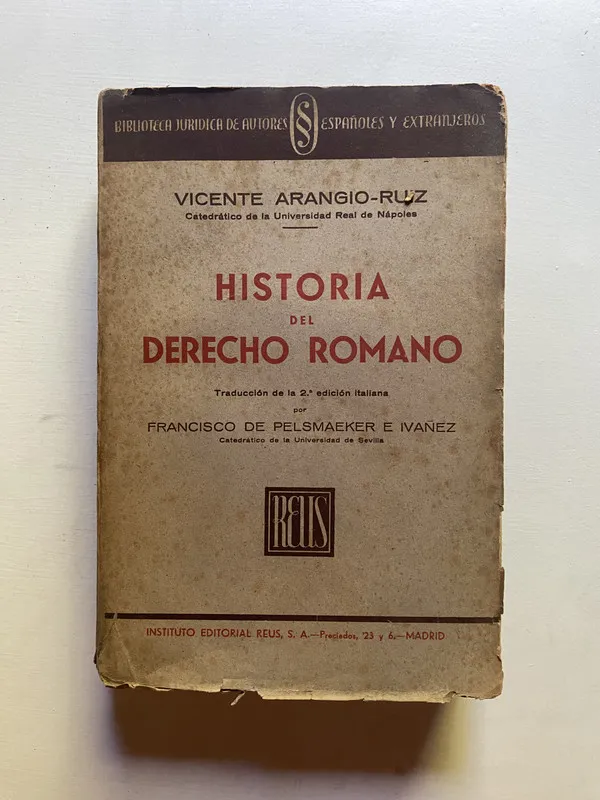 Historia del derecho romano - Arangio-Ruiz Vicente (4d3)