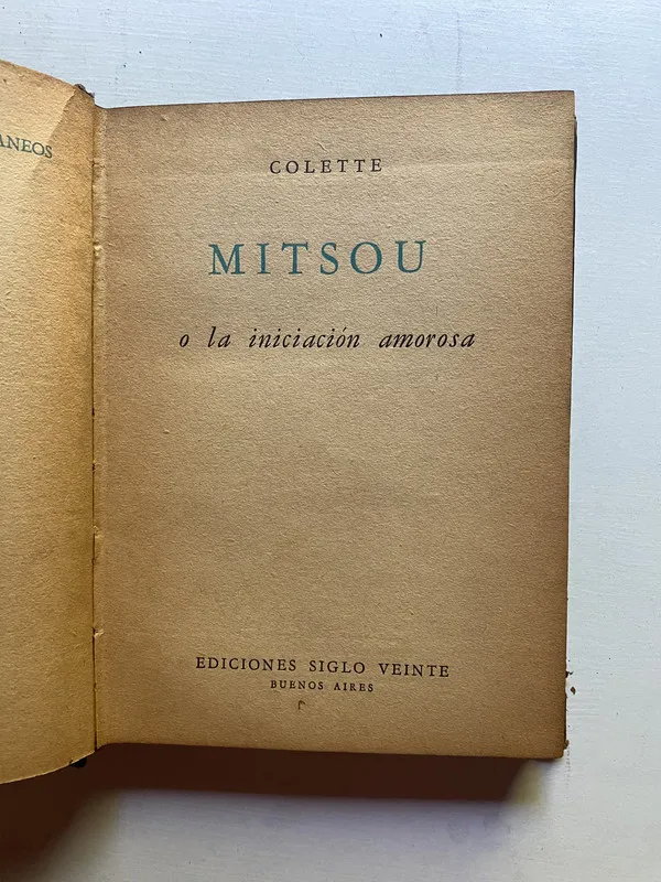 Mitsou o la inciacion amorosa - Colette (4d3)