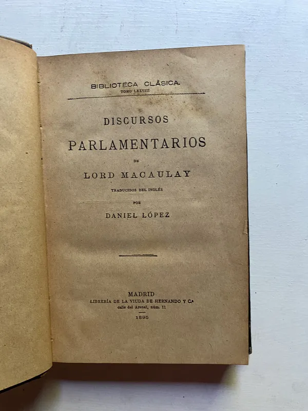 Discursos parlamenarios - Lord Macaulay (4d2)
