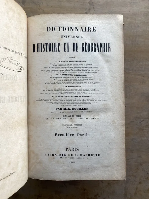 Dictionnaire universel d'histoire et de - Bouillet (nn3)