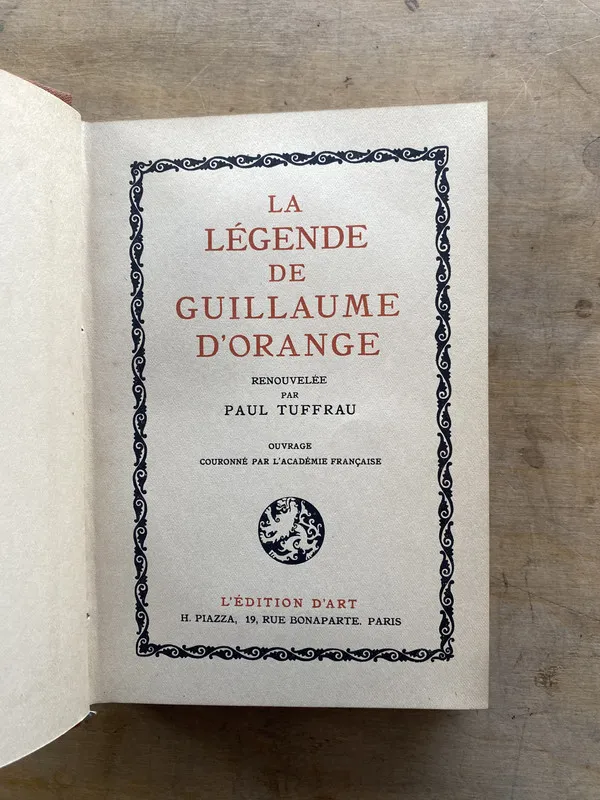 La legende de Guillaume d'orange - Tuffrau Paul (pp1)