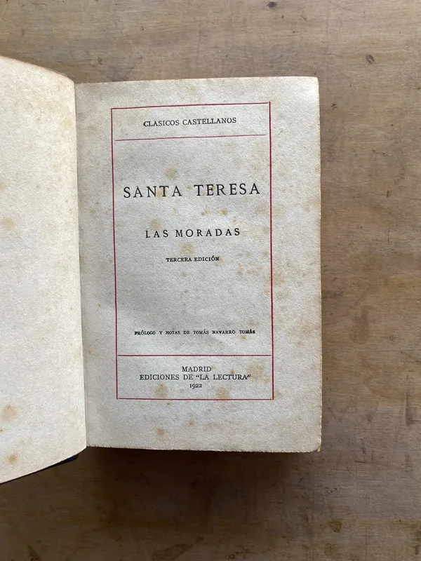 Las moradas; Tercera edicion - Santa Teresa (pp1)