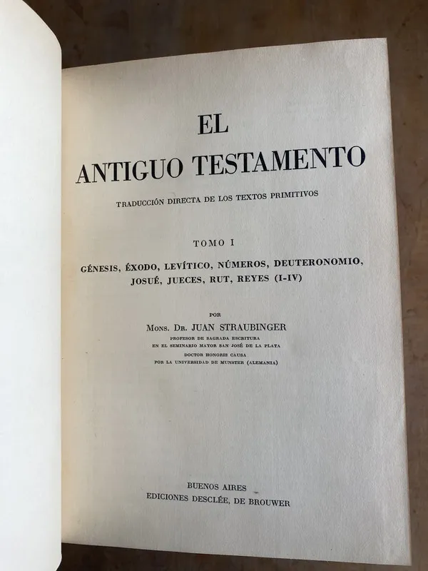 El antiguo testamento - Straubinger Juan (nn5)