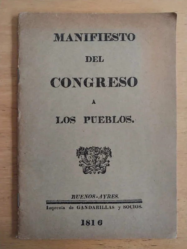 Tapa de - - Manifiesto Del Congreso A Los Pueblos (i6)