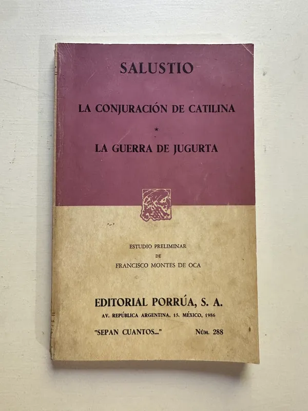 La conjuracion de Catilina / La guerra de - Salustio (4i6)