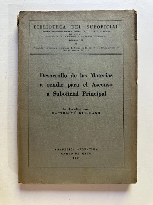 Desarrollo de las materias para el ascenso - Giordano (4i7)