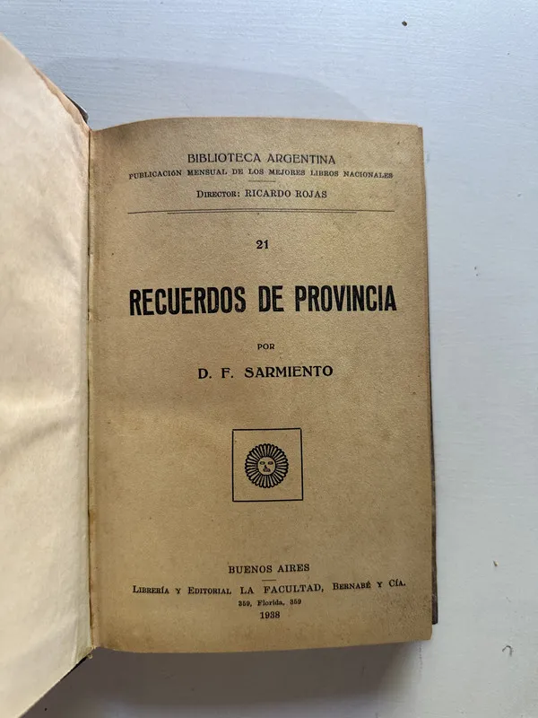 Recuerdos de provincia - Sarmiento Domingo F. (4c1)
