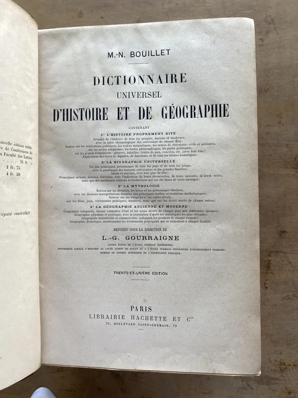 Dictionnaire universel d'histoire et de - Bouillet (w0)